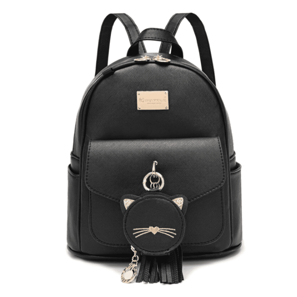 I IHAYNER Girls Mini Backpack Purse Small Backpack for Teen Girls Women Leather Mini Bookbag Kids Backpack with Kitty Purse