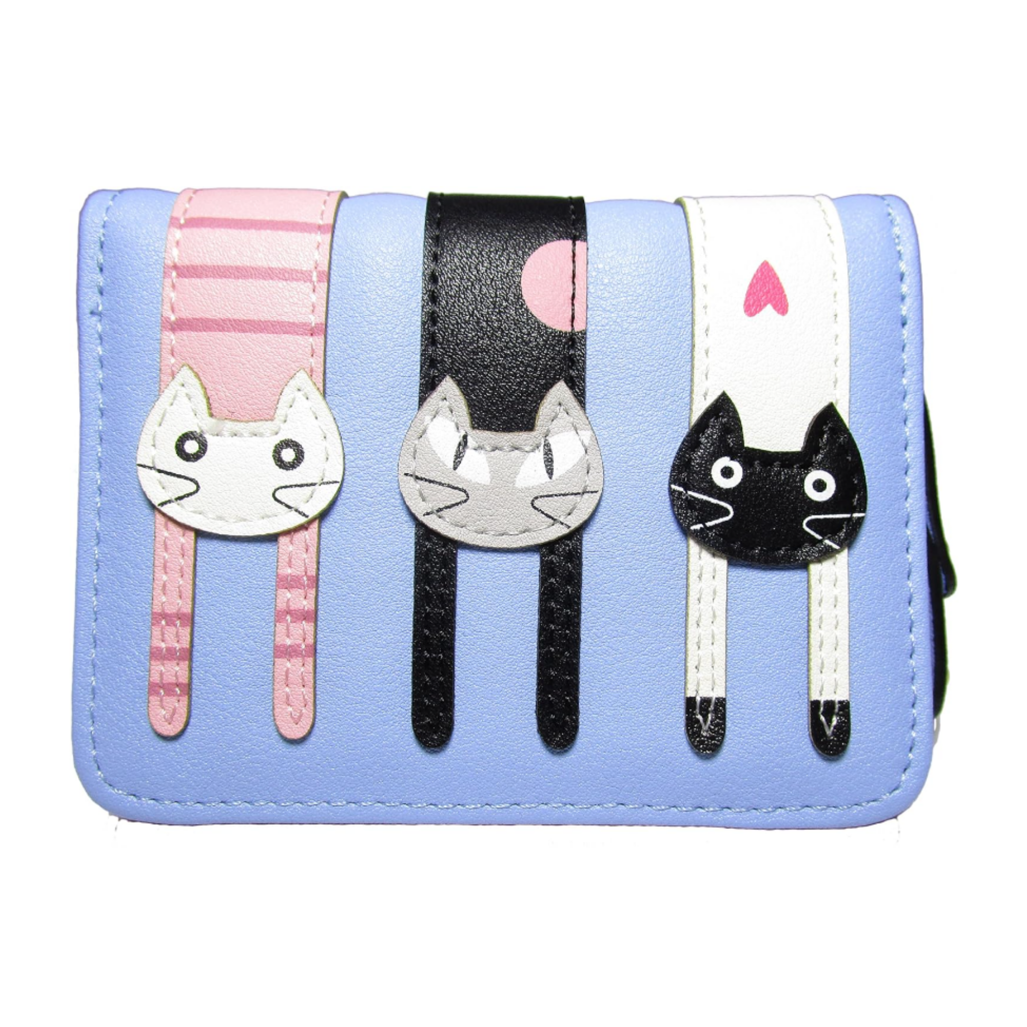 Women Cute Cat Wallet Coin Purse Bifold Wallet Clutch Bag