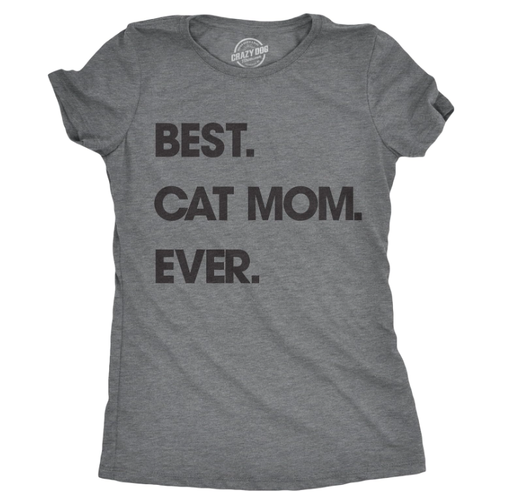 Womens Dog Mom and Cat Mom Funny T Shirts Cute Pet Tees for Women with Cats or Dogs