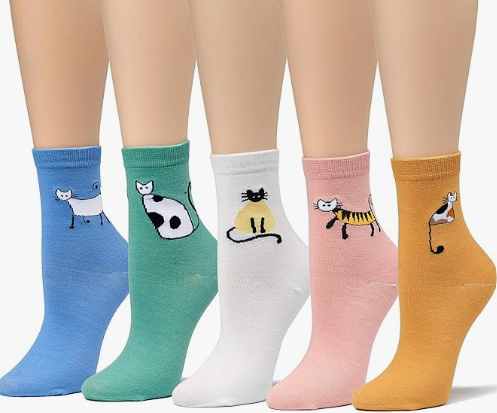 Leotruny Cute Socks Women Cat: Animal Novelty Socks for Women Girls - Ladies Funny Socks with Gift Box