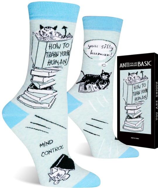 ANTI BASIC Novelty Cat Socks Gift for Women(fits Women shoe size 6-12)