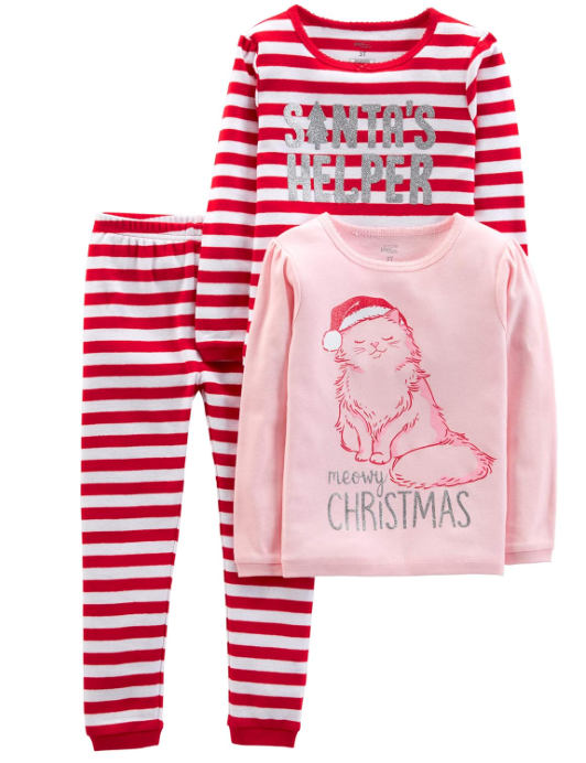 Simple Joys by Carter's Baby 3-Piece Snug-fit Cotton Holiday Pajama Set