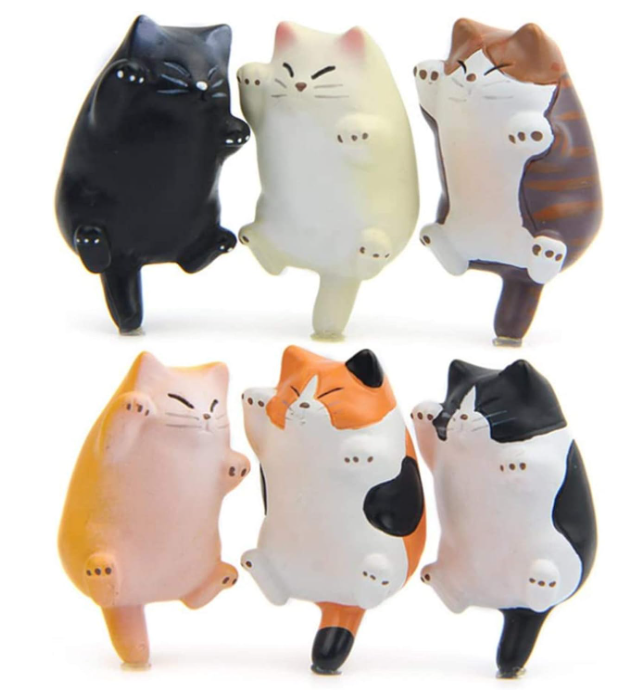 CHICHIC 6 Pack Fun Cat Refrigerator Magnets Office Magnet, Kitchen Decor Fridge Cat Ornament, Perfect for Whiteboard, Refrigerator, Map, Notes, Calendar, Lady Cats Lovers Novelty Butt