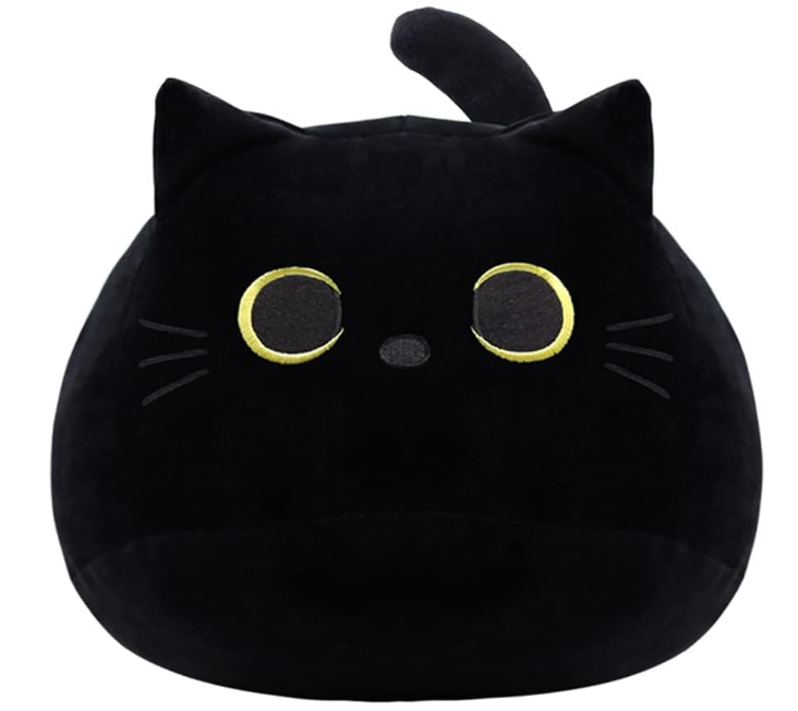 iBccly Black Cat Plush Toy: Soft, Stuffed Animal Pillow, Baby Sofa Decoration, Cat-shaped Design