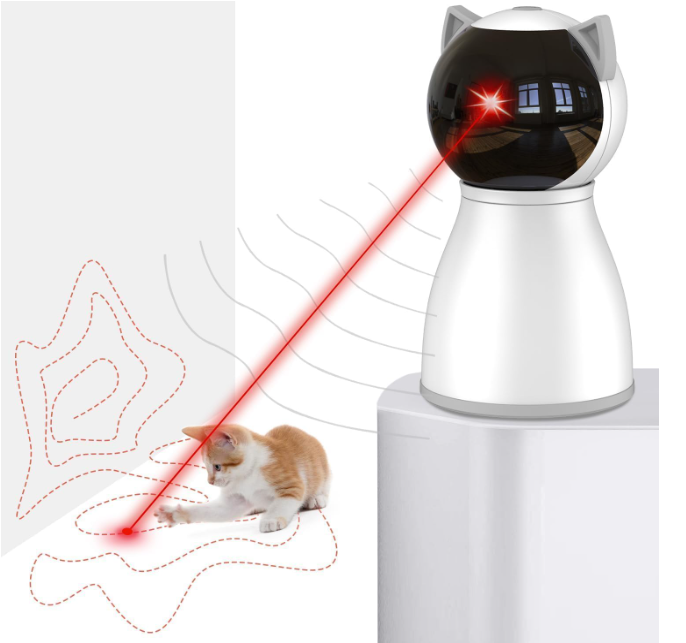 Laser Cat Toys for Indoor Cats,The 4th Generation Real Random Trajectory Motion Activated Rechargeable Automatic Cat Laser Toy,Interactive Cat Toys for Bored Indoor Adult Cats/Kittens/Dogs