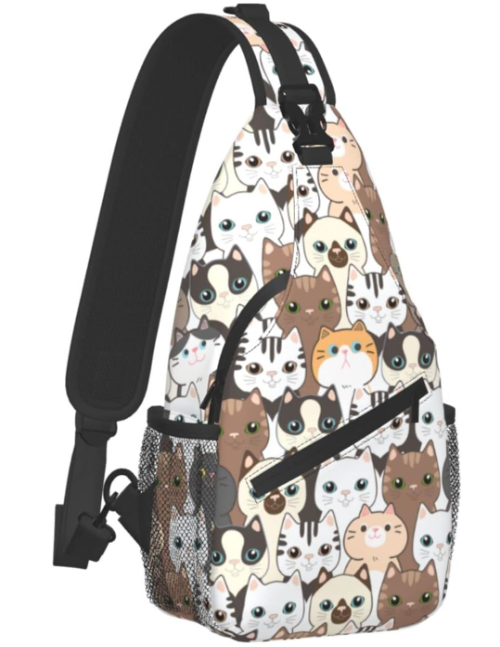 Cat Cartoon Sling Backpack Crossbody Shoulder Bag Travel Hiking Daypack Gifts
Brand: BCQJNB