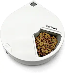 Cat Mate C500 - 5 Meal Digital Automatic Feeder with Ice Packs for Cats and Small Dogs