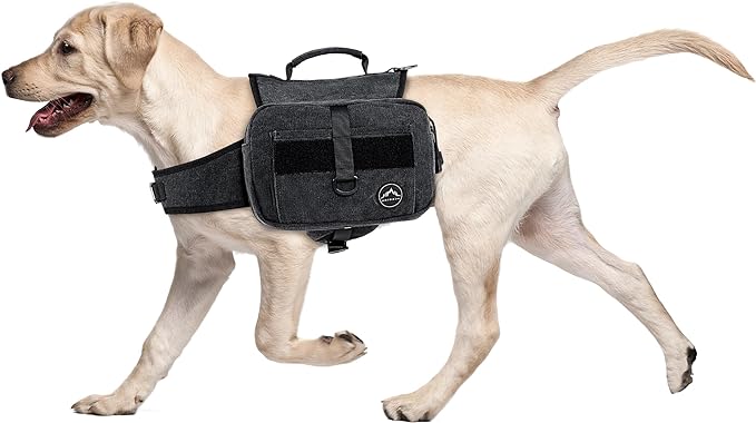 Himal Outdoors Dog Backpack, Dog Hiking Backpack, Hound Saddle Bag for Large Dog with Side Pockets & Adjustable Strap