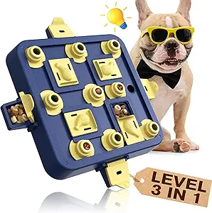 KADTC Dog Puzzle Toy for Small/Medium/Large Smart Dogs Mental Stimulation Boredom Busters Keep Them Busy Enrichment Toys Puzzles Food/Treat Feeder Level 3 2 1 Mentally Stimulating Puppy Brain Game