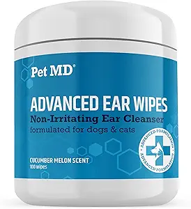 Advanced Formulation To Clean, Deodorize, And Prevent Infections Caused By Dirt, Buildup, And Wax To Keep Your Pets Ears Clean And Fresh.
Cucumber Melon Scent: Reduces Foul Odor And Leaves Behind A Pleasant Scent All While Reducing Head Shake, Scratching, Pawing And Discomfort Caused By Infections.
No More Squirming And Fighting - Cats And Dogs Prefer Ear Wipes To An Ear Flush Or Ear Drops. Cat And Dog Ear Wipes Make Ear Cleaning Time Quick, Easy And Painless.
Convenient Ear Wipes: Each Disposable Wipe Is 2.25 Inches Around And Allows For Easy Ear Cleaning, While Being Smaller Than An Ear Cleaner Solution So You Can Take Them With You To The Park Or Beach.