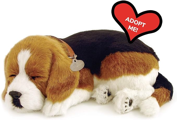 fur
OFFERS REAL PET-OWNERSHIP EXPERIENCE – Have fun with your lifelike pet without getting bitten or scratched. The Beagle incorporates our patented “breathing” element to bring your lifelike pet-ownership experience to a new level. Each Petzzz measures approximately 10”L x 7.5"W x 3.5"H.
HASSLE-FREE ALTERNATIVE TO REAL PETS – Enjoy the convenience and affection of having your very own pet without the hassles and expenses. No more messy feedings, harmful fleas, litter cleanups, and pricey trips to the vet.
RELAXING COMPANIONSHIP FOR ANY AGE – They’re wonderful companions for seniors and children, providing a lifelike, relaxing pet ownership experience.
100% SYNTHETIC FUR CAUSES NO HYPERSENSITIVITIES – The Perfect Petzzz Beagle is made of 100% handcrafted synthetic fur. You won’t have to worry about allergic reactions caused by real pet hair.
LONG-LASTING, FUN, LIFELIKE INTERACTION – It offers a unique alternative to pet ownership. Our lifelike pets give you maximum relaxation and enjoyment. Once you activate them, they breathe continuously for up to 2 months.