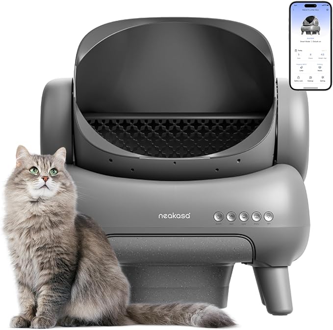 Neakasa M1 Open-Top Self Cleaning Cat Litter Box, Automatic Cat Litter Box with APP Control, Odor-Free Waste Disposal Includes Trash Bags