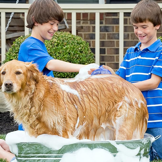 High-quality & Durable Dog Brush - This multi-functional dog grooming brush is made of premium quality soft TRP rubber material, that will not scratch your pet's skin. Moreover, it is very easy to disperse foam, can deeply clean pet's hair, remove loose fur and dead skin. Make bathing time more relaxing and enjoyable.
Ergonomic Design for Easy Use - This dog bath brush designed with a ring-shaped rubber handle, which can adjust the size of the palm at will, which is comfortable to hold and perfectly fits. Compared with ordinary pet brushes, it can easily and quickly remove dog hair.
Offer Better Care for Your Dog - The soft rubber short hair dog brush not only gives your pet a soft and comfortable feeling, but also has a massage soothing effect. Bring a safer and more comfortable experience to your pet when bathing. For people with cats and dogs, it is the perfect Christmas sock filler or gift.
Perfect Choice Various Pets - Our dog shampoo brush can effectively remove your pet's hair during bath or massage, keeping it clean and tidy, enhancing skin and skin health. Designed for short and medium hair pets, such as dogs, cats, puppies, kittens, ferrets, horses, rabbits, guinea pigs. Make bathing a happy experience that dogs look forward to again and again.
Customer First: Available in two different colors, our grooming dog brush set can be used on wet and dry fur. At Lilpep, we focus on product quality and take our customers' shopping experience very seriously. If you are not 100% satisfied with the item you received, please contact us and we will issue a 100% refund on the dog hair brush.