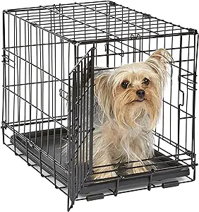 MidWest Homes for Pets Newly Enhanced Single Door iCrate Dog Crate, Includes Leak-Proof Pan