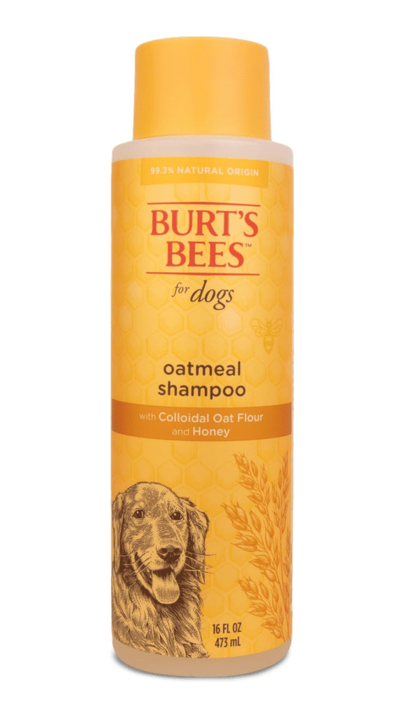 PET GROOMING BRAND IN THE USA - Join the millions of pet parents who can t get enough of Burts Bees for Pets by using Americas pet grooming brand
SOOTHES AND SOFTENS - Burt's Bees Oatmeal Shampoo cleans, soothes, softens, and conditions your dog's dry skin and coat
MADE WITH THE HIGHEST QUALITY INGREDIENTS - This gentle formula includes ingredients like colloidal oatmeal, honey, and beeswax for sensitive skin
SUITABLE FOR ALL DOGS AND PUPPIES - This mild tearless shampoo is pH balanced especially for all dogs and puppies
SAFE AND GENTLE - This formula is free of fragrances, sulfates, colorants, and harsh chemicals HOW-TO: Wet dog down. Apply shampoo from back of ears to tail, carefully avoiding eyes. Lather, rinse and have fun!