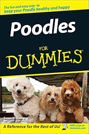 The Poodle is known for her keen intelligence, excellent trainability, and, most notably, those signature curly locks. But there’s more to the Poodle than meets the eye (like, say, those expensive grooming bills). So, to Poodle or not to Poodle? That is the question.
With an overview of the breed’s history, an exploration of all three varieties (Standard, Miniature, and Toy), and 8 pages of full-color photos detailing the colors available and tips and techniques for grooming, Poodles for Dummies is filled with all the meaty information and enlightening morsels you need to decide if this refined beauty is a good match for you. You’ll get answers to your most important questions, including:

Which size Poodle is best for me? Which color?
How do I know if a Poodle breeder is reputable?
What are the pros and cons of shelters and rescue groups?
What do I look for in choosing a healthy Poodle?
How can I Poodle-proof my home and yard?
What’s the best way to introduce my Poodle to kids and other pets?
How often does my Poodle need grooming?
No matter which size, color, or gender you own, Poodles are not a “wash ‘n’ wear” breed. But if you have the time, passion, and dedication to give her the training, exercise, and upkeep she needs, you and your curly companion will have a happy and rewarding life together.

