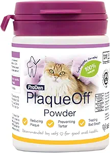 Make sure this fits by entering your model number
Oral Hygiene: Helps reduce plaque and tartar, freshen bad breath, and support teeth and gum health for your cat.
Directions: Simply sprinkle over dry or wet food once a day. For use in cats only
Directions: Simply sprinkle over dry or wet food once a day. For use in cats only