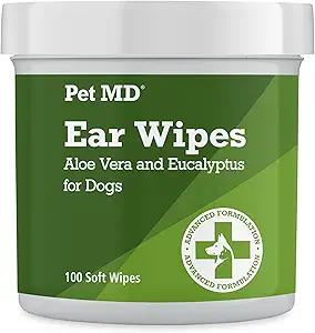 Advanced Formulation Designed to Gently Clean, Deodorize and Dry Your Pets Ears
Gentle and Safe for Regular Use which Prevents Ear Infections, Reduces Wax Build Up and Removes Debris in and Around the Ear
100 Convenient, Alcohol Free, Soothing and Non-Irritating Disposable Ear Wipes for Dogs. For Dogs Over 12 Weeks Old
Reduce Foul Ear Odor and Prevents Infection to Keeps Your Dog Happy and Healthy without Medication
Made in the USA in Federally Regulated Manufacturing Facilities to Ensure Quality and Safety