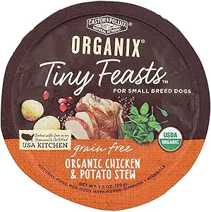 What sets Castor & Pollux apart is their commitment to using organic produce in all their recipes. Moreover, they include a blend of organic superfoods like flaxseed, blueberries, and coconut oil, which contribute to your dog’s overall health. This food is also free from corn, soy, and wheat, common allergens for dogs.