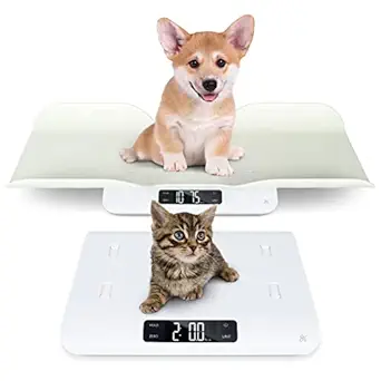 A Purrfect Choice: Easy setup and easy function. From opening the box to weighing your furry bundle of love, you’ll never wonder whether or not you chose the right kitten scale: you’ll know you did. Additionally, the tare function makes luring your pet onto the scale easier than ever—drop their bowl of food on top, press the tare button to zero out the scale, and weigh them with the object subtracted from the total.
Impawsibly Accurate: Greater Goods puppy scale utilizes a highly-accurate single sensor that can detect weights as small as 5 grams and up to 44 pounds. With this kind of accuracy, you can track the slightest fluctuations in your pet’s weight. Use this pet scale for dogs or cats to keep your fur-baby in tip-top shape.
Puprietary Wiggle-Detector: With proprietary technology, we’ve implemented an algorithm that will calculate your pet’s weight accurately, even when they’re being crazy on the scale. Let your wild cat do it’s thing. The wiggle-detector has got your back.
True Support: Our friendly team in St. Louis are industry experts at-the-ready to assist you with any questions that might arise about your pet scale. We take pride in our work and want you to have a great experience from beginning to end.
Beyond a Purchase: Yes, we design and produce high functioning, aesthetically pleasing scales, but we value the positive impact of a purchase, on a global level, as much as anything. That’s why we only partner with ethical factories and ensure a portion of every sale is given back to a charity that aligns with the nature of what you’ll be using.