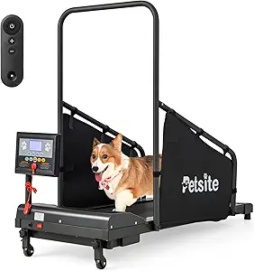 Stay Healthy & Fit: This dog treadmill can be a perfect way for exercising without going out or helping train the dog, keeping them fit. Even if the weather is bad, or you're too busy to walk the dog, this running machine can satisfy the routine training of your dog.
Customize Workout Programs: Equipped with a powerful 1.5 HP motor, the dog treadmill can reach fast running speeds from 0.5 to 7.5 mph. And it would operate at low noise. More than that, it has 12 preset programs and 3 countdown modes for you to choose from. The incline can also be adjusted in 3 levels to make the exercise more scientific and efficient.
Large Running Belt: The dog running machine comes with a wide running belt that measures 39" x 14.5" (L x W), providing for your dog to run more comfortably and freely. More importantly, the belt is composed of 4 layers with excellent shock absorption and slip resistance, which can greatly protect your dog's joints and muscles.