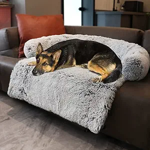 Elaborate Design: The three-sided bolster design of the pets bed mat provide the stylish and incredibly comfy nestling space for your lovely dogs and cats.
Ultra Soft & Plush: The plush surface is made with long faux fur fabric. It's warm and fluffy. And your pets will get a good sleep on the mat.
Leakproof & Non-slip : The lining make with waterproof material, which provides protection from dog pee and water. And the non-slip, studded plastic bottom will keep the mat stay in place. Therefore, putting the dog covers on the floor, couch, dog crate, cat cage, balcony or car seat is perfect.
Safety & Easy Clean: All materials are safe, non-irritating cotton and without chemicals. The most important is our Pets bed mat is Machine Washable. It's durable and will not deform after multiple cleaning.
Best dog bed mat: We believe in our Tinaco products. But it's NOT suitable for pets with chewing behavior. If you have any issue, just let us know and we will give you a satisfactory response.