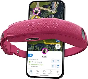 KEEP YOUR DOG SAFE EVERYWHERE: The Halo Collar 4 keeps your dog safely inside the boundaries that you create with one tap in the app and prevents them from leaving. See up-to-date, real-time location tracking that lets you know exactly where your pup is at all times. Halo also has activity tracking, instant recall and much more.
MOST ACCURATE GPS: All-new, redesigned Halo Collar 4 is the first & only GPS dog fence collar with dual-frequency GPS, which combines L1 and L5 GPS bands for accurate locations that aren't impacted by obstacles even in urban or bad signal areas.
FITS BIG & SMALL DOGS: New small and lightweight design. Made for dogs 10 lbs and up and 5 months and older. Adjustable collar allows for custom fit to your dog’s exact neck size, from 8 inches to 30.5 inches.
30+ HOUR BATTERY LIFE: 25% more battery life for 30 hours (or more) between charges. Plus, more rugged, with improved waterproofing, better wireless performance, a louder speaker, stronger vibrate, & improved static.
EASY SETUP & TRAINING: Download the app to create & store GPS fences. Simple lessons guide you step-by-step and live 1:1 help from customer service is also available. Your dog will learn how respond to their Halo Fence's anywhere you set one up.
SUBSCRIPTION REQUIRED: Your collar needs GPS services and cellular data to create, edit, and use wireless dog fences. Pack Membership Plans start at $9.99 per month and you select one after purchase.