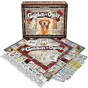 Late For the Sky Golden Retriever-opoly
Available at a lower price from other sellers that may not offer free Prime shipping.
For 2-6 players
The board game classic with a Golden Retriever twist
Choose traditional play or one hour version
Opoly-style play
For 2-6 players
Traditional play or one-hour version
Great family fun