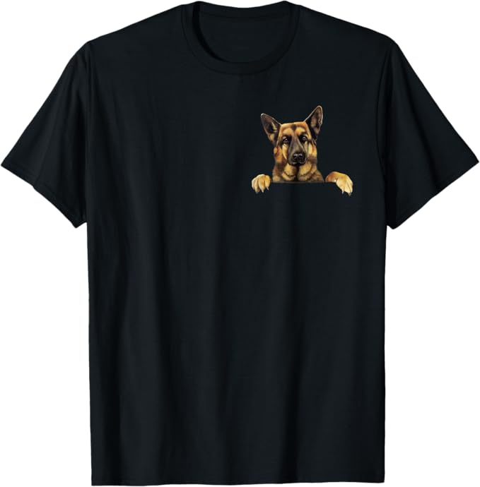 German Shepherd Gifts Stuff Funny German Shepherd In Pocket T-Shirt