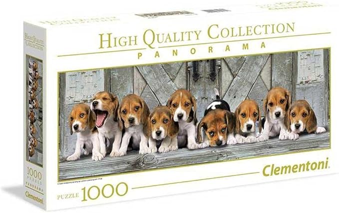 Clementoni - 39435 - Collection Panorama Puzzle for Adults and Children - Beagles - 1000 Pieces