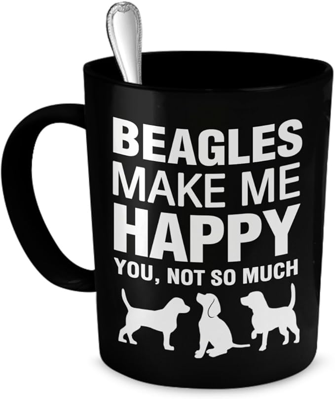 DogsMakeMeHappy Beagle Mug - Beagles Make Me Happy - Beagle Coffee Mug gifts