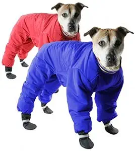 FULL BODY COVERAGE: The 4-legged design and lofty inner core with nylon outer shell fabric provide full body coverage and extreme winter warmth your dog during the most extreme winter weather
STEP IN DESIGN: The “step in design” with hook and loop back opening make it quick and effortless to put on your dog; Less time dressing means time paying
2-in-1 REVERSIBLE DESIGN: The stylish reversible design provides two coats in one
REFLECTIVE COLLAR: Enhanced safety and nighttime visibility for those evening walks on those long winter nights
WASHING INSTRUCTIONS: Machine wash in cold water; Air dry; Do not bleach, iron or dry clean