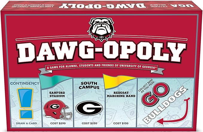 Late for the Sky University of Georgia Dawgopoly Red, Black