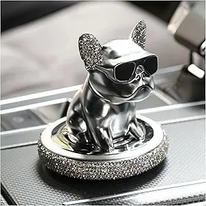 Long Lasting Fragrance ：Our Car Air Fresheners provide a long-lasting and refreshing fragrance for your vehicle, ensuring a pleasant driving experience.
Creative Automotive Decorations ：The unique design of our French Bulldog Car Diffuser adds a touch of style to your car's interior. With its luxury shaking bling diamond bulldog, it serves as both a decorative accessory and an air freshener.
Purify The Air ：Our Car Air Freshener effectively purifies the air inside your car, eliminating unwanted odors and leaving behind a clean and fresh scent. Say goodbye to unpleasant smells and enjoy a fragrant atmosphere during your journeys.
Dashboard Enhancement ：Enhance the look of your car's dashboard with our stylish and eye-catching Car Air Fresheners. The elegant design not only adds charm to your vehicle but also brings a sense of luxury and sophistication.
Perfect Gift Choice ：Looking for a unique and practical gift? Our Car Air Fresheners make an excellent choice. Surprise your loved ones with this thoughtful present that combines functionality and aesthetics. Ideal for any car owner or lover of French Bulldogs.