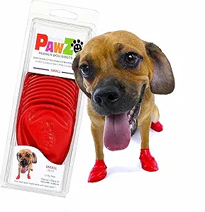 All-Weather Protection: Keep your furry friend's paws safe all year long with our rubber dog shoes for hot pavement, rainy days, or freezing winter months
Perfect Fit for Small Paws: These dog shoes for small dogs are suitable for paws from 2"-2.5", ensuring a comfortable and secure fit for your four-legged companion
Great Grip and Traction: Our anti-slip booties for dogs paws are made from natural rubber, providing excellent traction to prevent slips and falls on wet and slippery surfaces
Waterproof Shoes for Dogs: Keep your pet comfortable and happy during outdoor adventures with our dog rain boots which are made to withstand the most challenging terrains and environments
Breed-Specific Sizing Chart: Find the perfect fit for your pet by consulting our doggy shoes sizing chart, and consider going one size up as sizes tend to run small