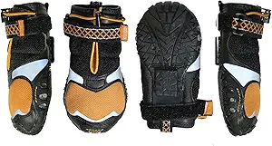 Every season dog boots: tough dog Booties protects paws from snow, salt, and ice in winter, hot pavements in summer and spring, asphalt, sharp objects and uneven terrain during walks, runs, and hikes
Comfortable Paw protectors: lightweight dog shoes are comfortable and adjustable for a custom fit; Made of breathable tight-weave mesh, synthetic leather uppers and anti slip bottom for grip
Led lights and reflective: water resistant dog boots feature LED light up soles in Green and red to spot your dog; also features reflective trim for visibility in low light and In the dark
Size and fit: set of 4 dog shoes included; to measure SIZE, dog must be standing on a ruler; measure at widest part of Paw; we do not recommend measuring dog while he/she is laying down; refer to Kurgo size chart in images; For questions, please contact Kurgo Customer Service
Age range description: All life stages